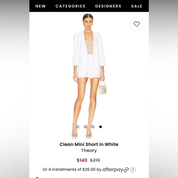 Theory mini utility short white - Picture 8 of 10